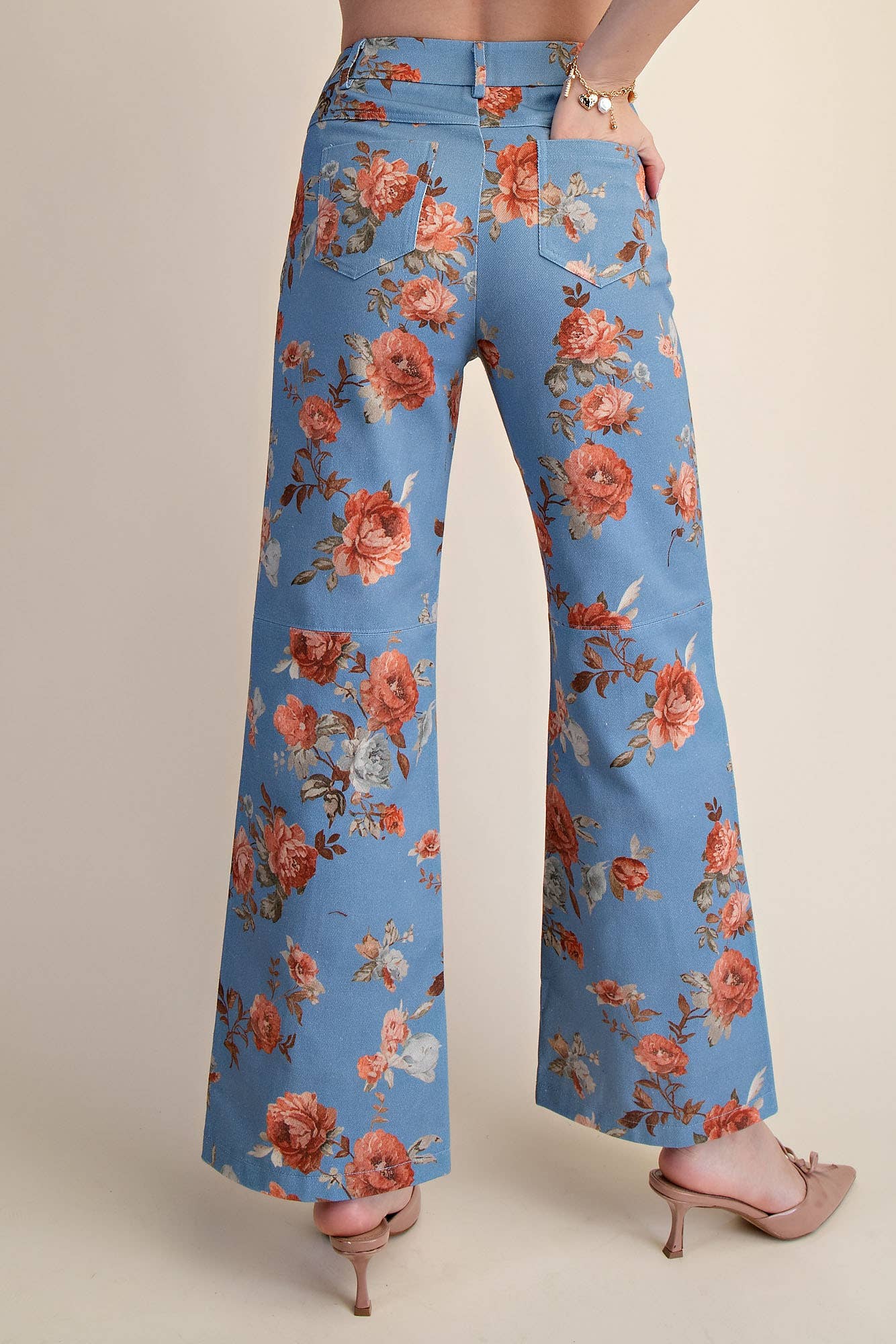 Straight Leg Floral Pants