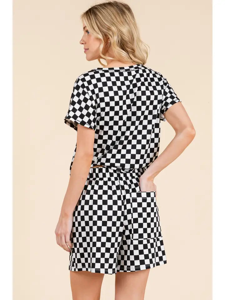 Checkerboard Lounge Shorts