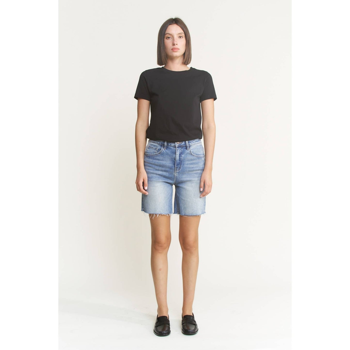 MICA SUPER HIGH VINTAGE RAW HEM BERMUDA