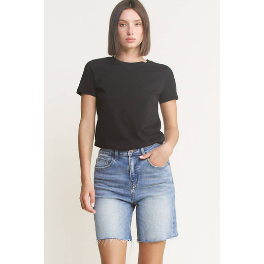 MICA SUPER HIGH VINTAGE RAW HEM BERMUDA