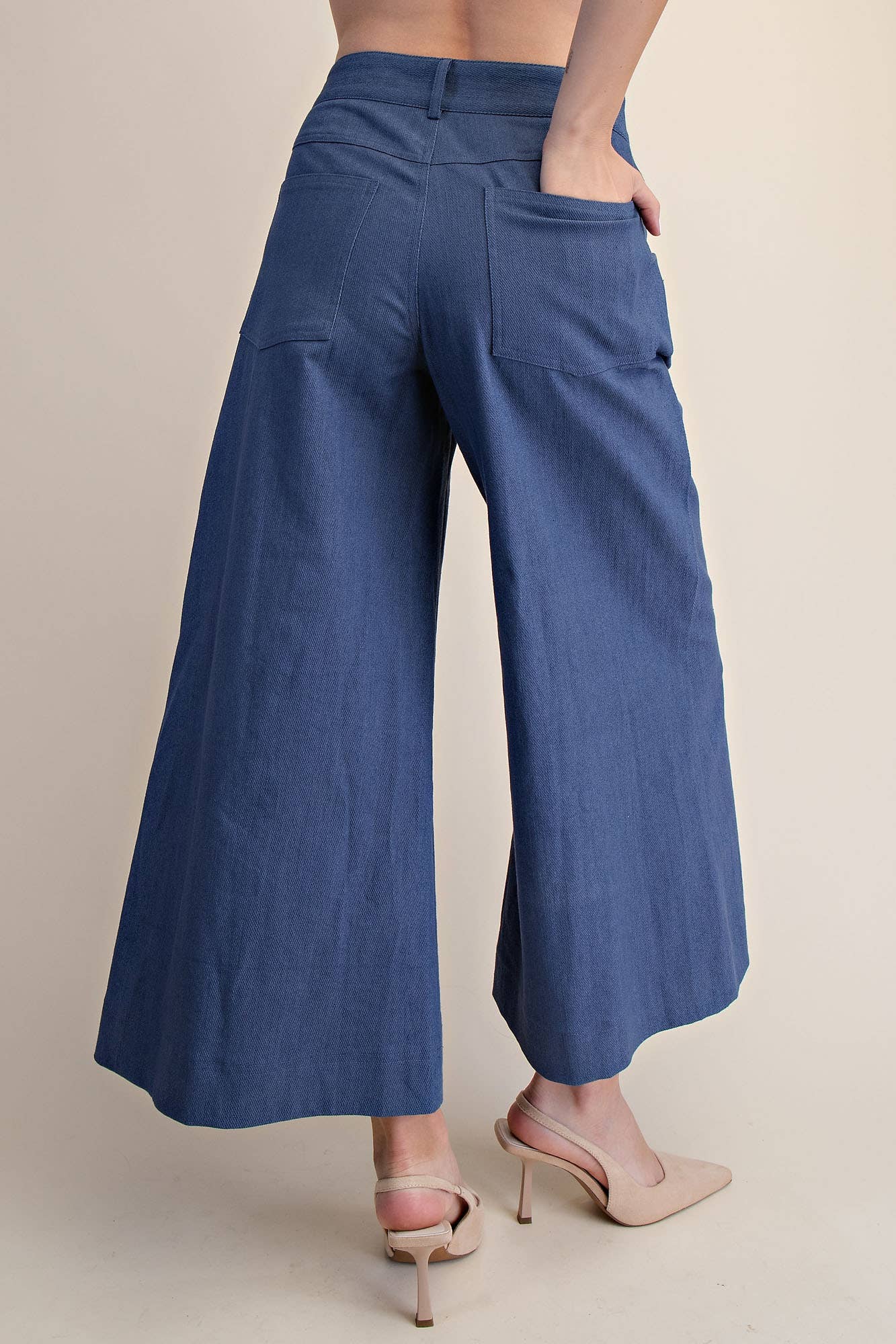Crop High-Rise Wide-Leg Pants