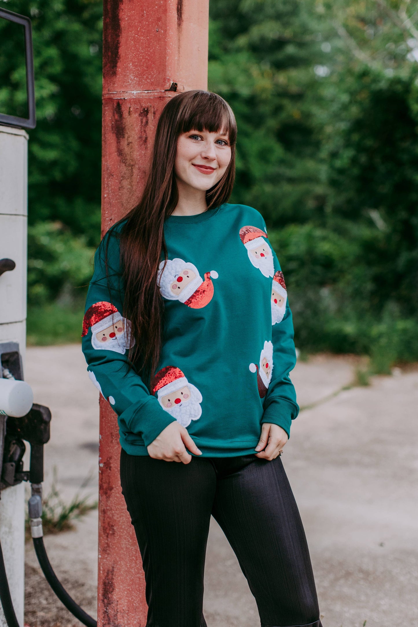 Santa Baby Sequin Embroidered Sweatshirt