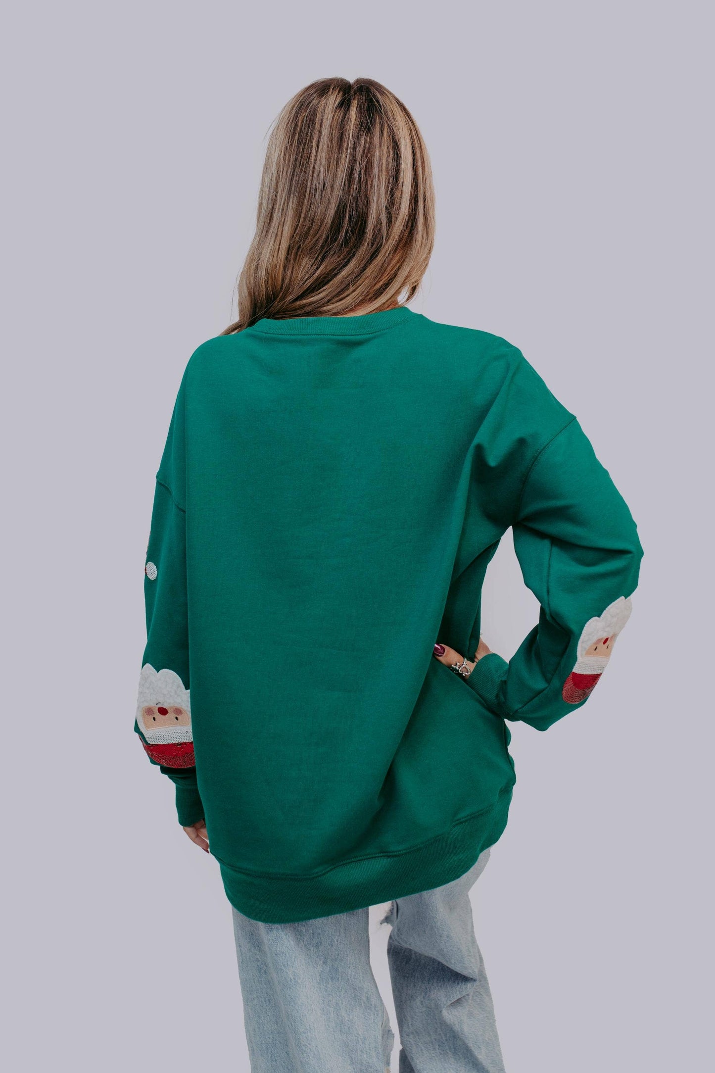 Santa Baby Sequin Embroidered Sweatshirt