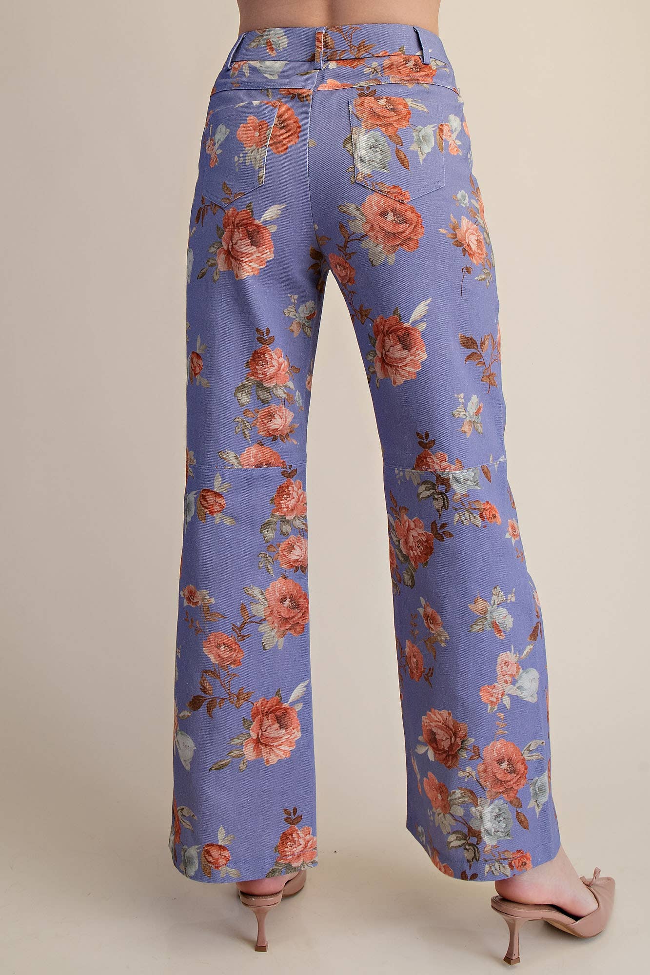 Straight Leg Floral Pants