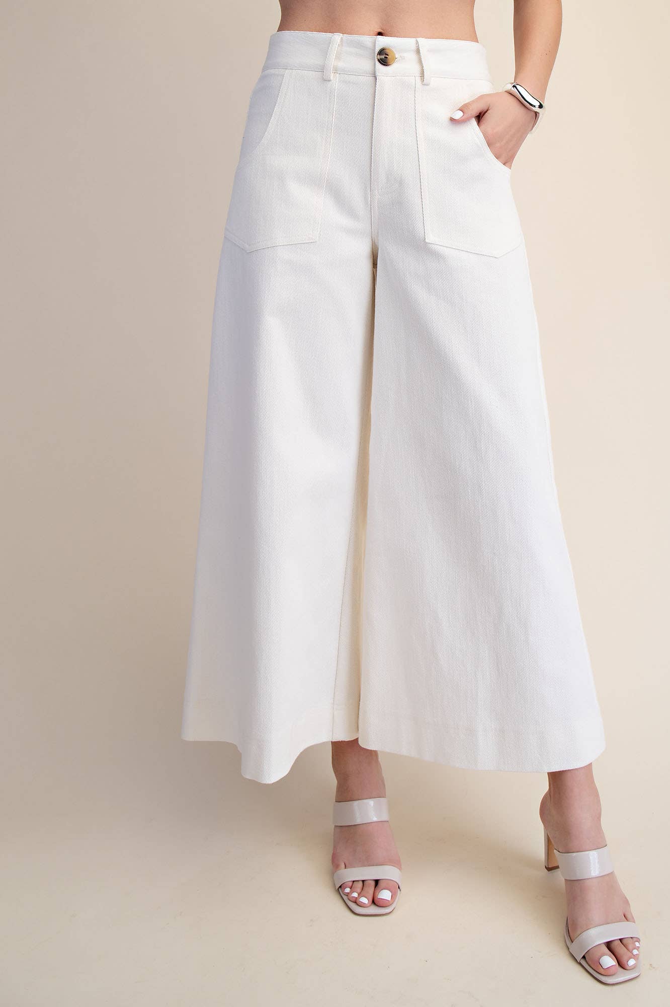 Crop High-Rise Wide-Leg Pants