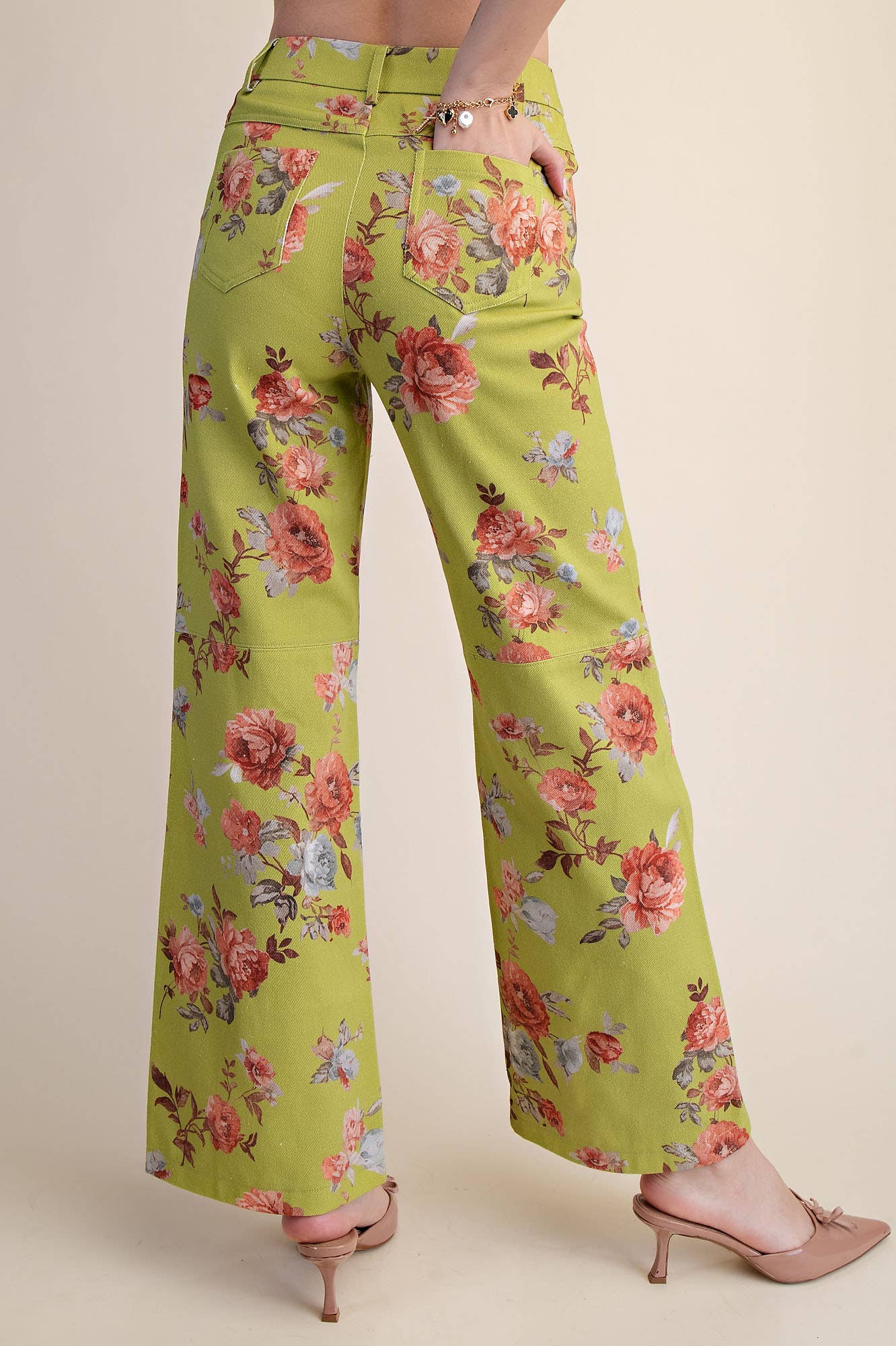 Straight Leg Floral Pants
