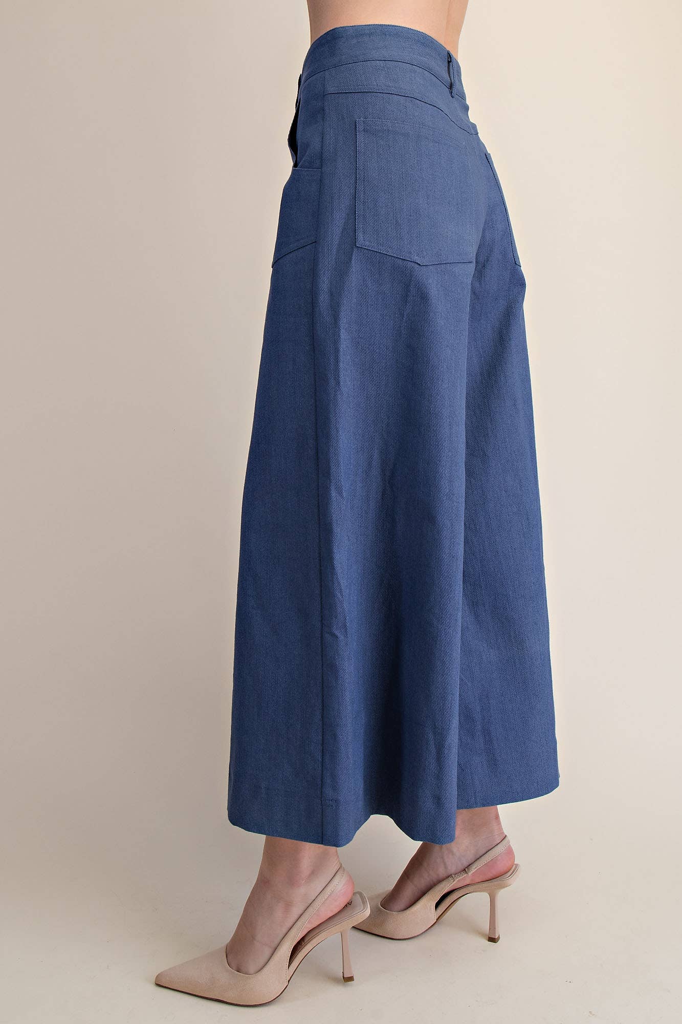 Crop High-Rise Wide-Leg Pants
