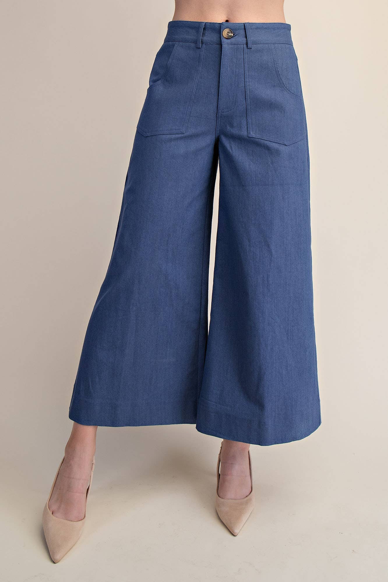 Crop High-Rise Wide-Leg Pants