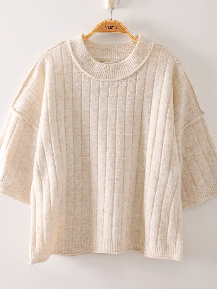 Cropped Length Ribbed Knit