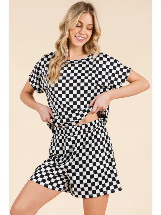 Checkerboard Lounge Shorts